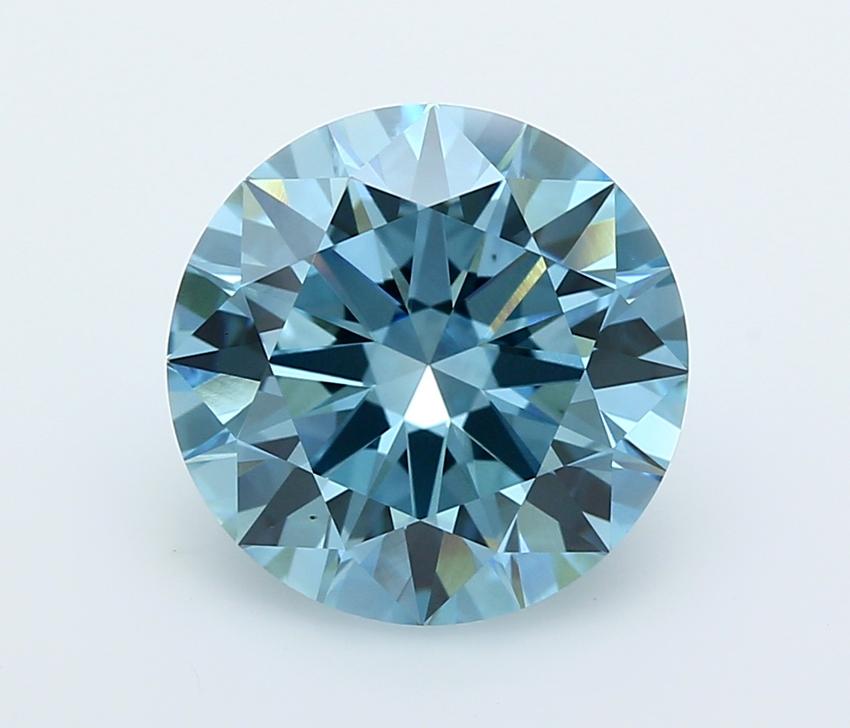 5.03 Ct. Fancy Vivid  Blue Round Lab Grown Diamond