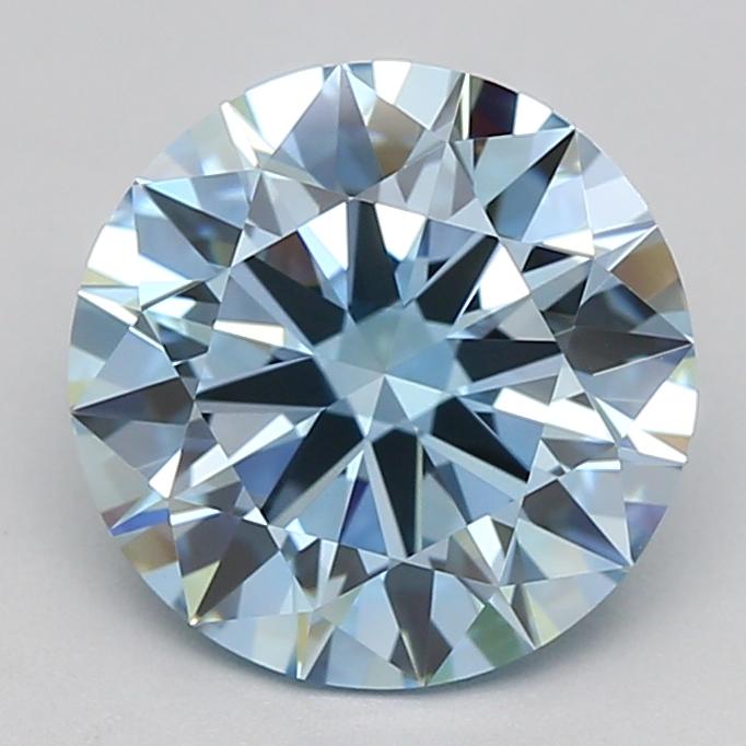 2.07 Ct. Fancy Vivid  Blue Round Lab Grown Diamond
