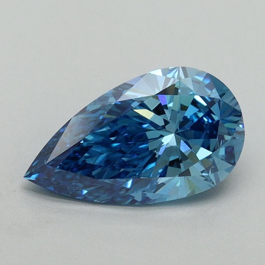 1.62 Ct. Fancy Vivid Blue Pear Lab Grown Diamond