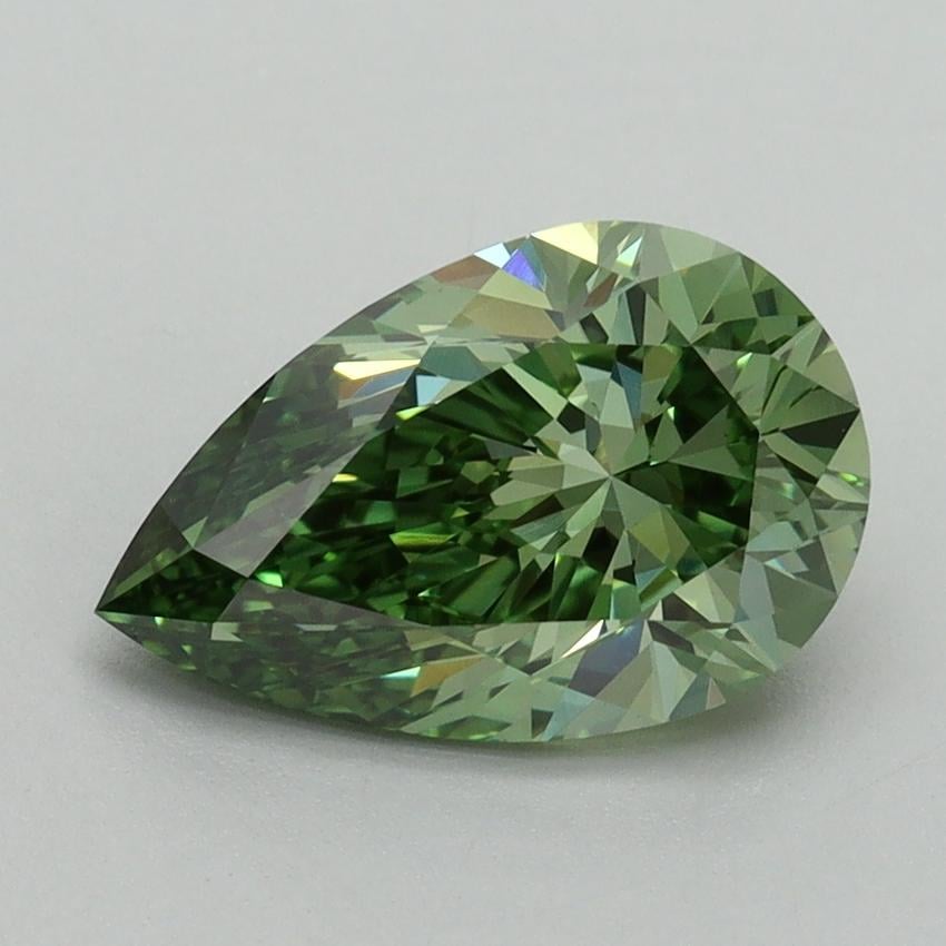 2.05 Ct. Fancy Vivid Green Pear Lab Grown Diamond