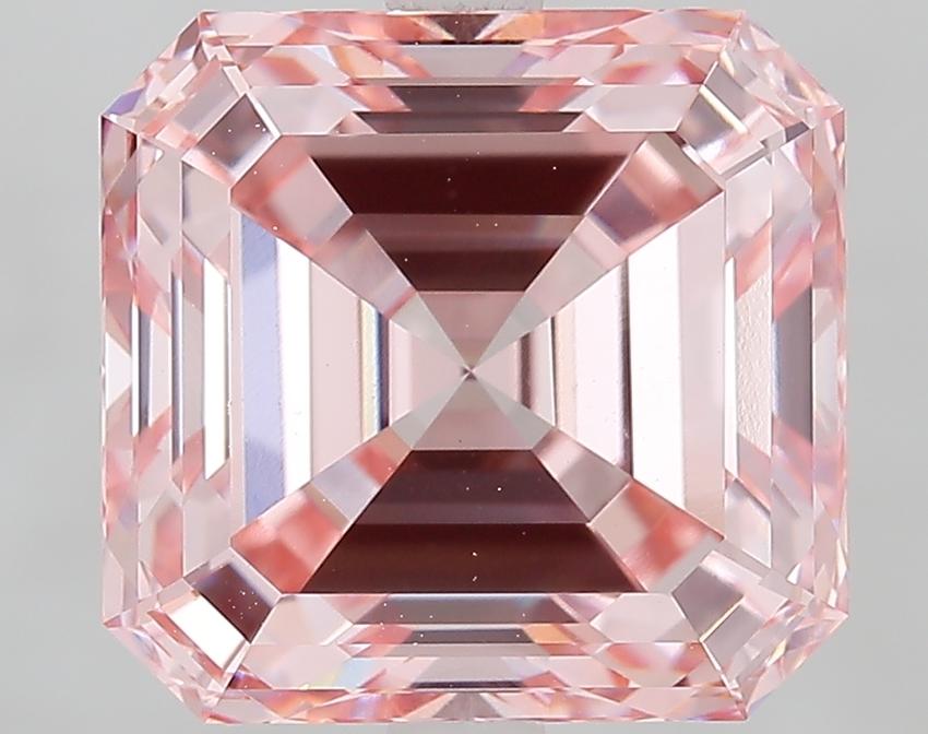 5.03 Ct. Fancy Vivid Pink Asscher Lab Grown Diamond