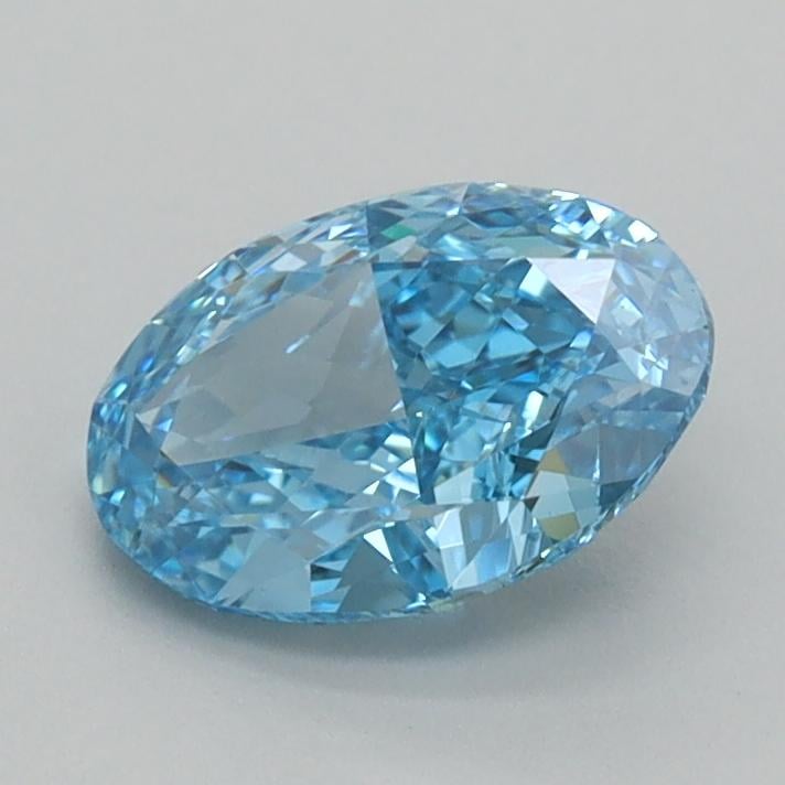 1.06 Ct. Fancy Vivid  Blue Oval Lab Grown Diamond
