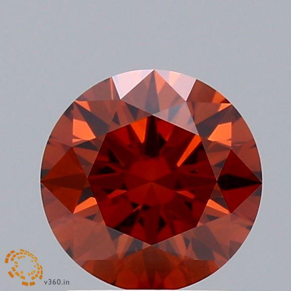 1.24 Ct. Fancy Deep  Orange Round Lab Grown Diamond