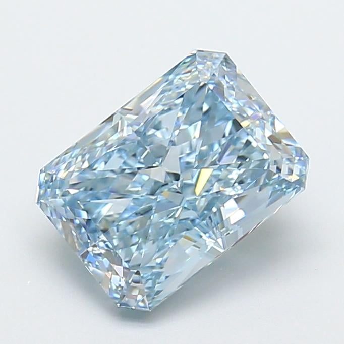 3.14 Ct. Fancy Vivid  Blue Radiant Lab Grown Diamond
