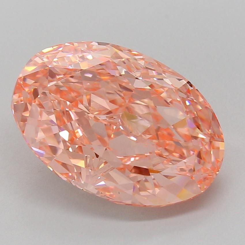 7.02 Ct. Fancy Vivid Pink Oval Lab Grown Diamond