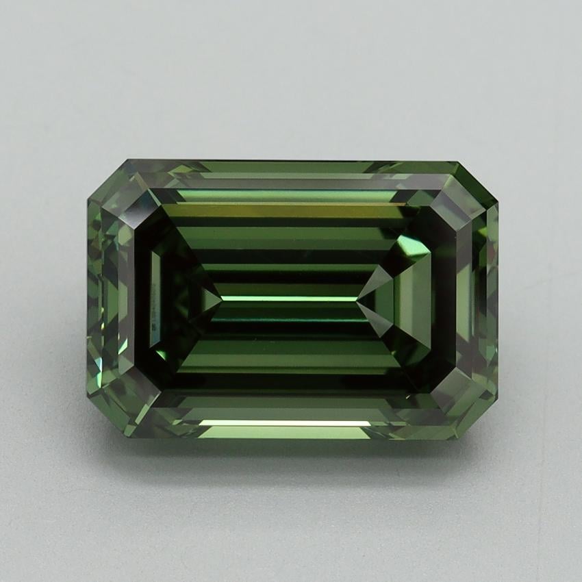 5.18 Ct. Fancy Vivid Green Emerald Lab Grown Diamond
