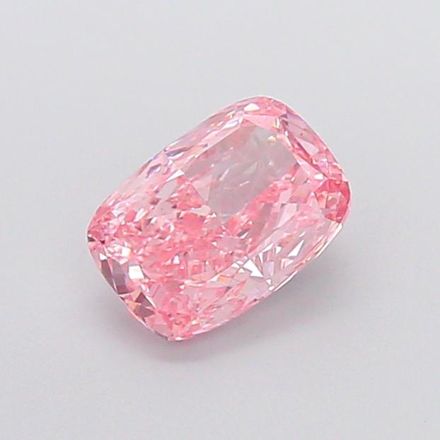 1.54 Ct. Fancy Vivid  Pink Cushion Lab Grown Diamond