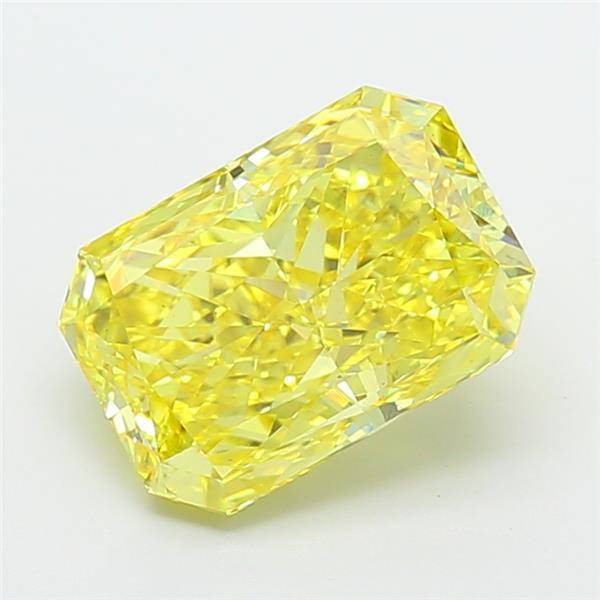 4.71 Ct. Fancy Vivid Yellow Radiant Lab Grown Diamond