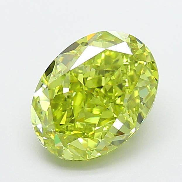 2.40 Ct. Fancy Intense Yellow Oval Lab Grown Diamond