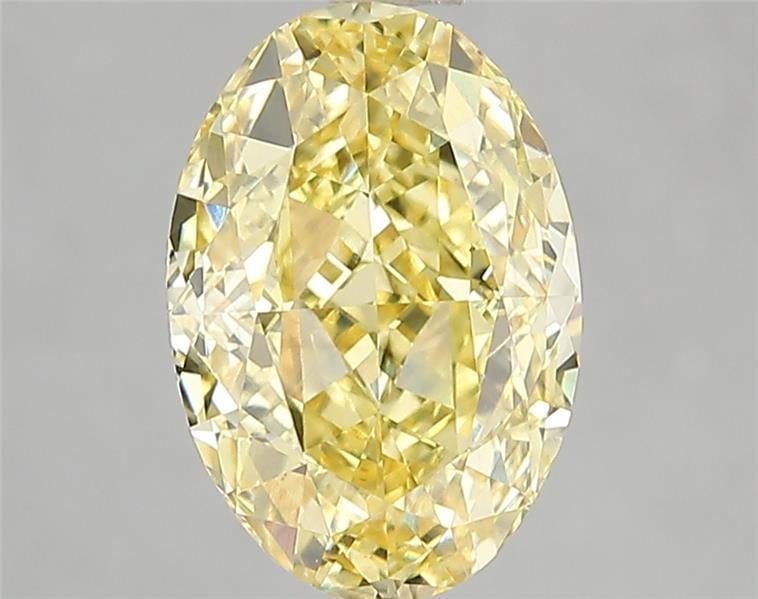 3.05 Ct. Fancy Vivid Yellow Oval Lab Grown Diamond