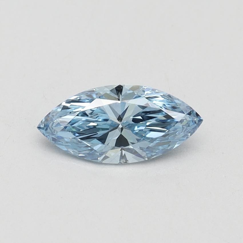0.55 Ct. Fancy Vivid Malibu Blue Marquise Lab Grown Diamond