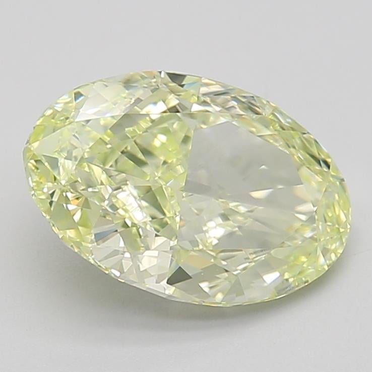 2.31 Ct. Fancy Light Yellow Green Oval Lab Grown Diamond