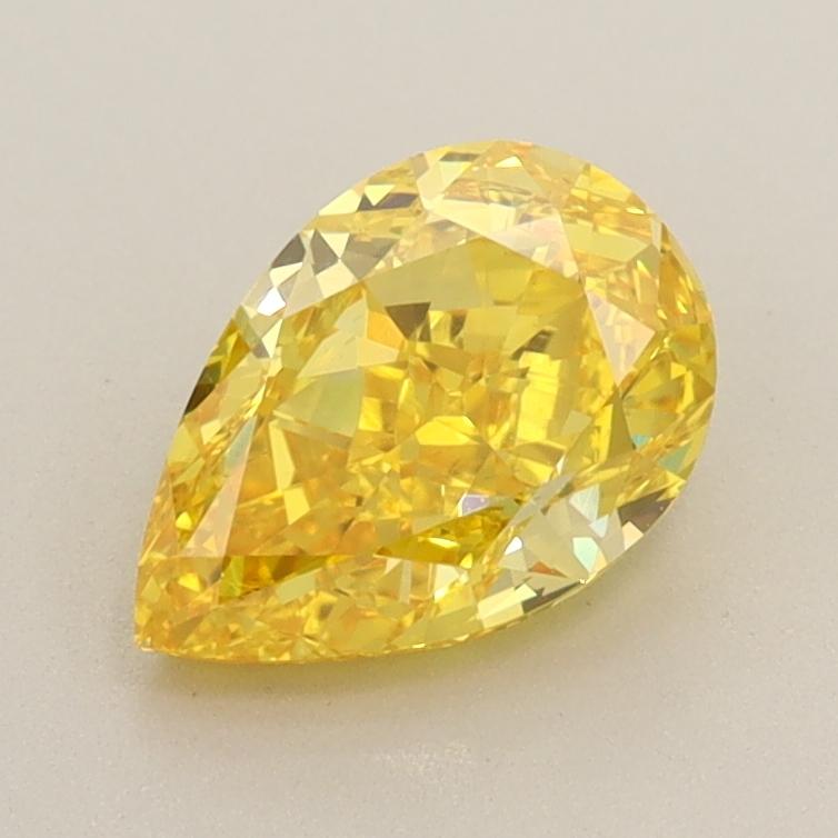 1.18 Ct. Fancy Vivid  Yellow Pear Lab Grown Diamond