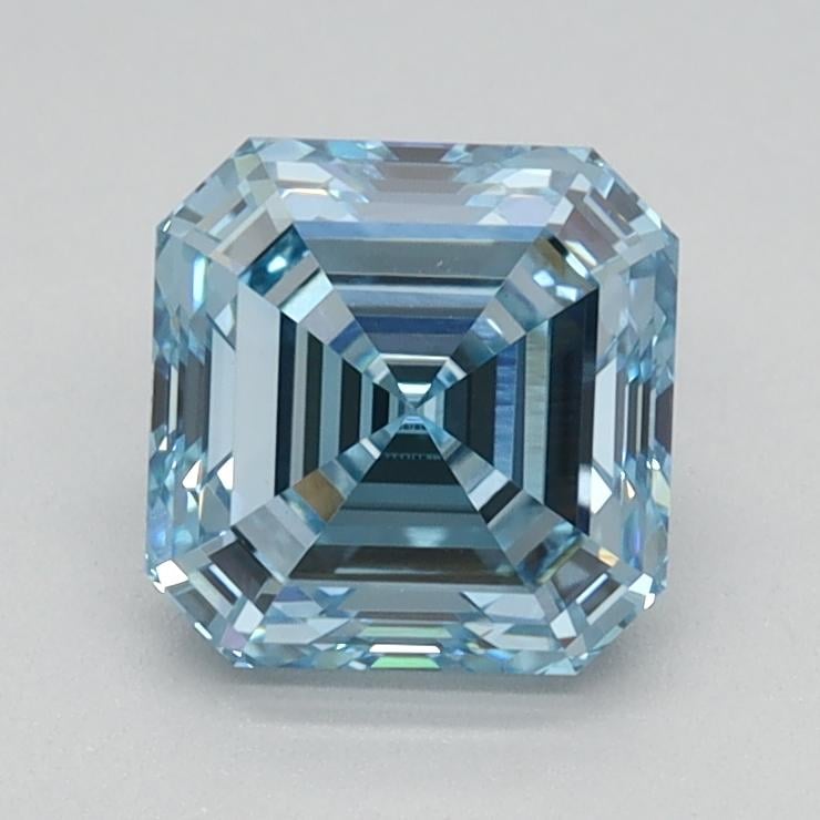 1.09 Ct. Fancy Intense Blue Asscher Lab Grown Diamond