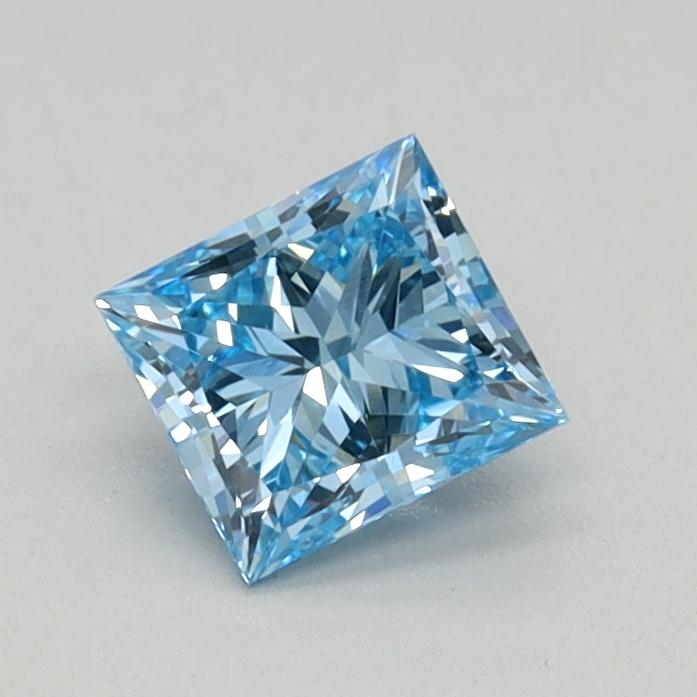 0.44 Ct. Fancy Vivid Blue Princess Lab Grown Diamond