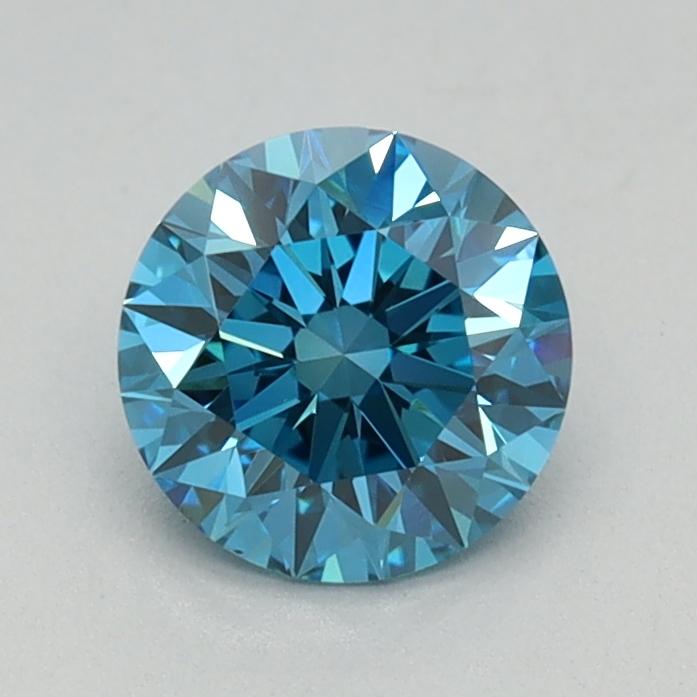0.63 Ct. Fancy Vivid Blue Round Lab Grown Diamond