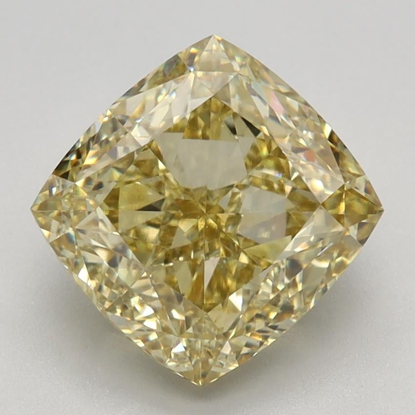 3.19 Ct. Fancy Intense Yellow Cushion Lab Grown Diamond