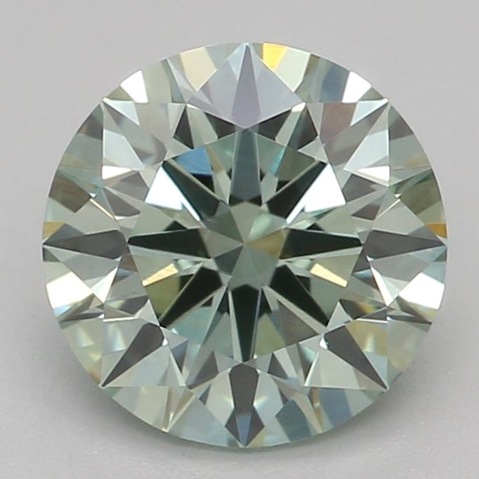 1.04 Ct. Fancy Vivid Green Round Lab Grown Diamond