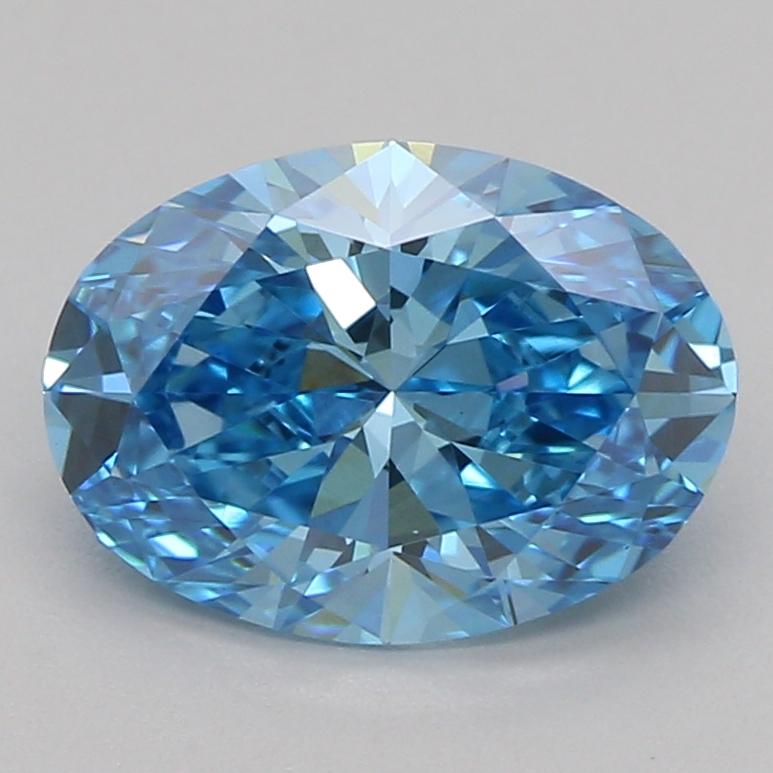 1.03 Ct. Fancy Vivid Blue Oval Lab Grown Diamond