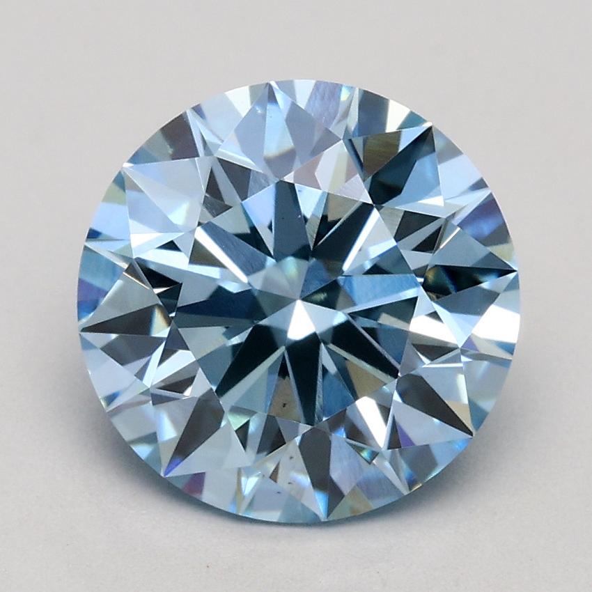2.07 Ct. Fancy Intense Blue Round Lab Grown Diamond