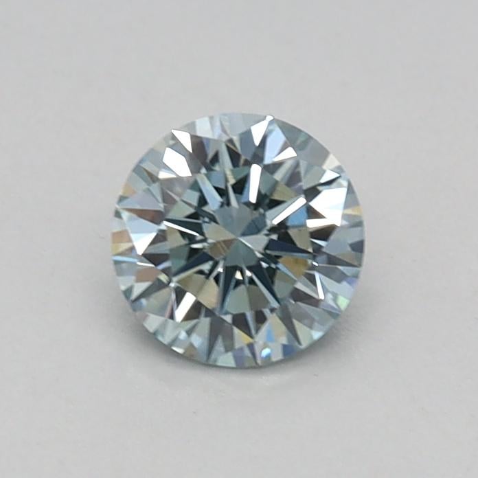 0.31 Ct. Fancy Intense Greenish Blue Round Lab Grown Diamond