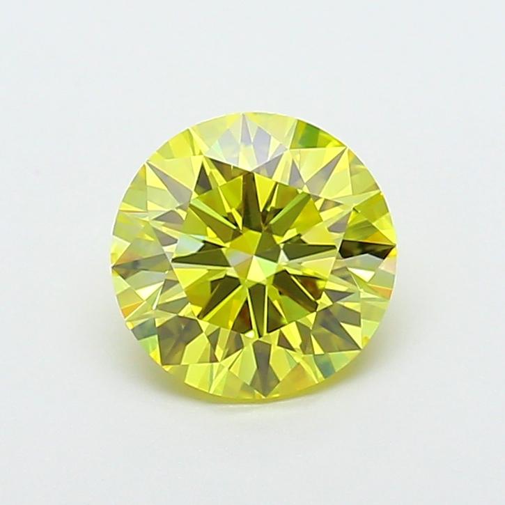 2.00 Ct. Fancy Vivid Yellow Round Lab Grown Diamond