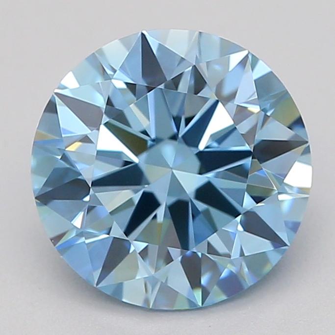 1.08 Ct. Fancy Vivid  Blue Round Lab Grown Diamond