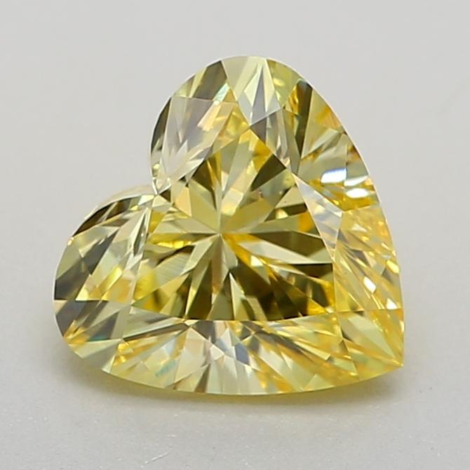0.70 Ct. Fancy Intense  Yellow Heart Lab Grown Diamond