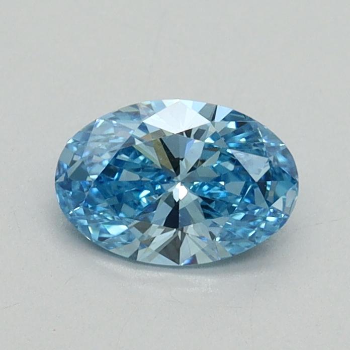 0.51 Ct. Fancy Vivid Blue Oval Lab Grown Diamond