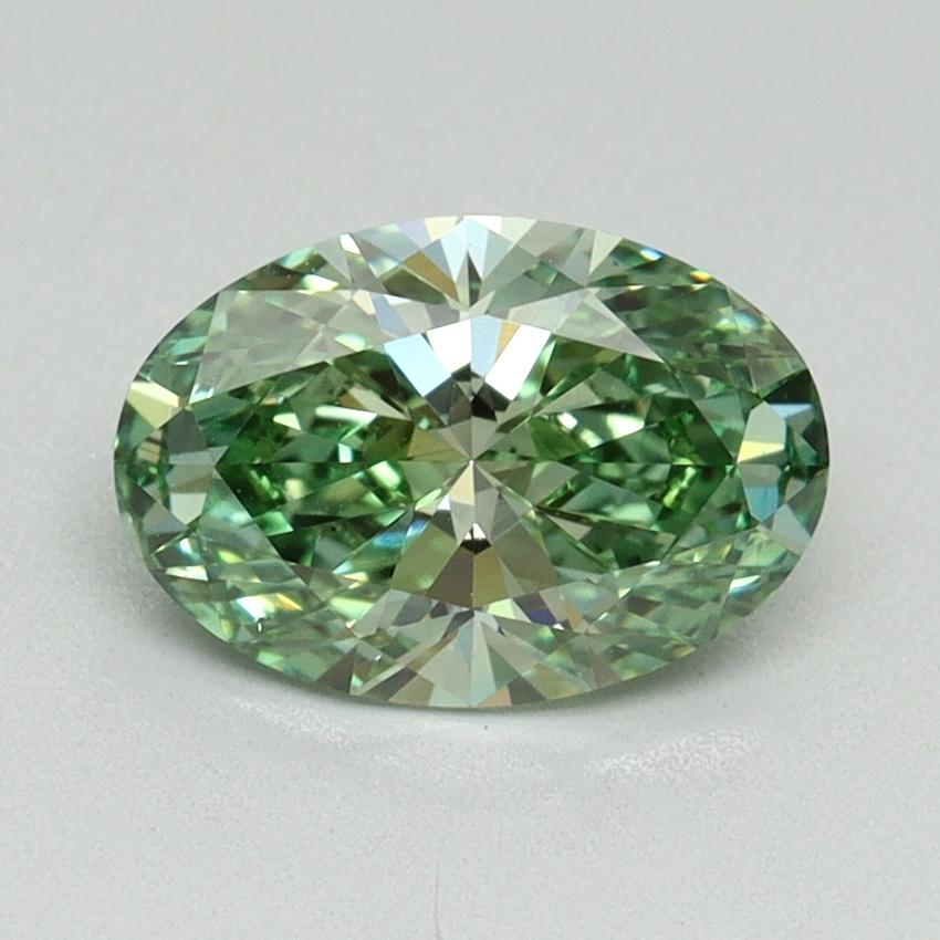 1.28 Ct. Fancy Vivid Green Oval Lab Grown Diamond