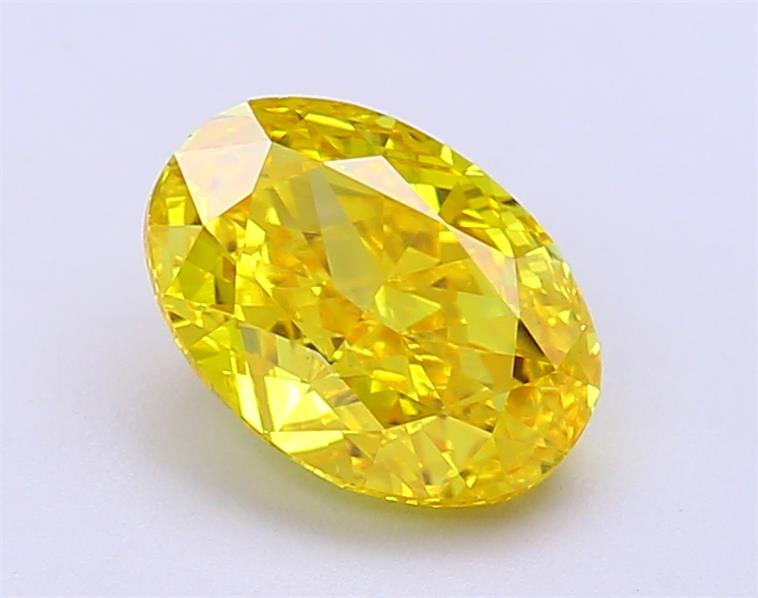 1.85 Ct. Fancy Vivid Yellow Oval Lab Grown Diamond