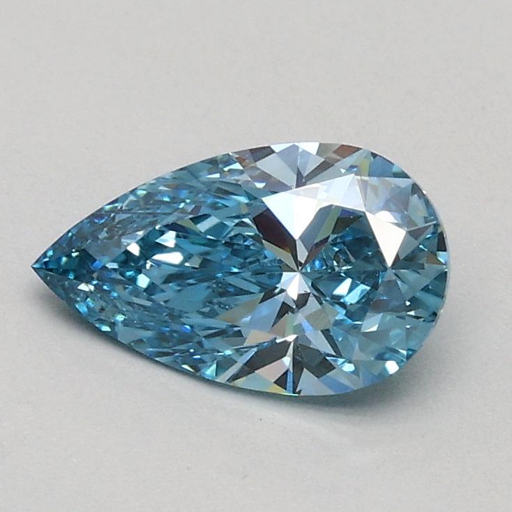0.51 Ct. Fancy Vivid Blue Pear Lab Grown Diamond