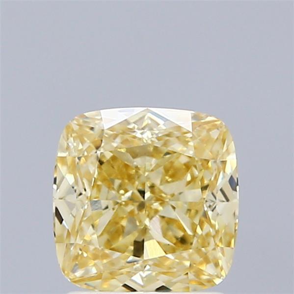 1.61 Ct. Fancy Intense Yellow Cushion Lab Grown Diamond