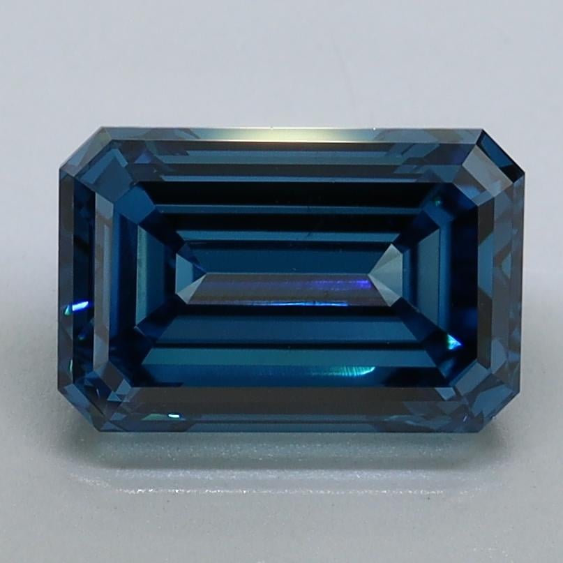 2.00 Ct. Fancy Vivid Blue Emerald Lab Grown Diamond