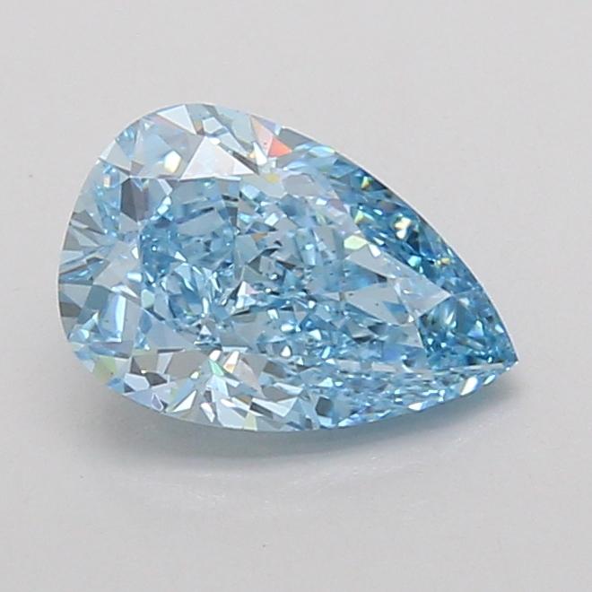 1.47 Ct. Fancy Vivid Blue Pear Lab Grown Diamond