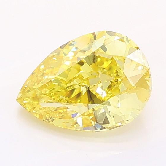 1.05 Ct. Fancy Vivid Yellow Pear Lab Grown Diamond