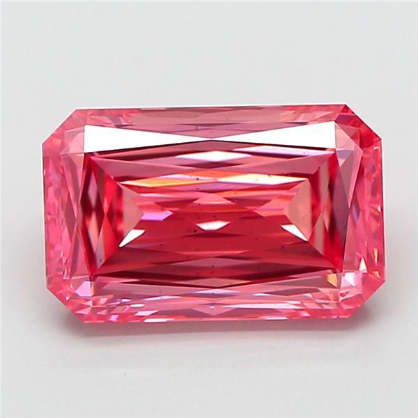 3.37 Ct. Fancy Vivid Pink Radiant Lab Grown Diamond