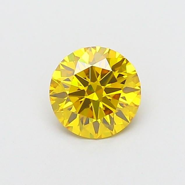 1.04 Ct. Fancy Vivid  Yellow Round Lab Grown Diamond