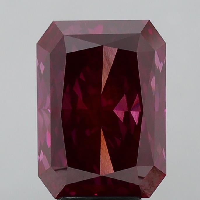 6.28 Ct. Fancy Deep Pink Radiant Lab Grown Diamond