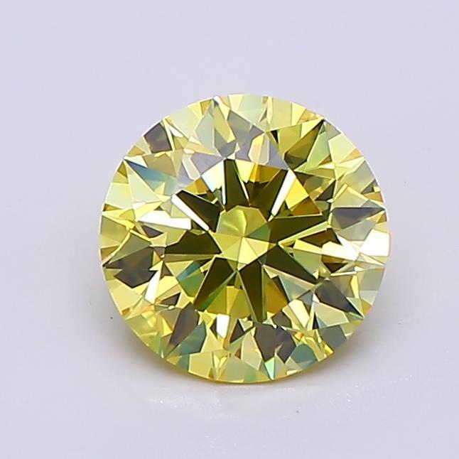 1.11 Ct. Fancy Intense Yellow Round Lab Grown Diamond