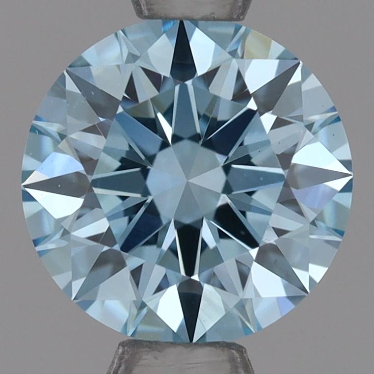 0.74 Ct. Fancy Intense Blue Round Lab Grown Diamond