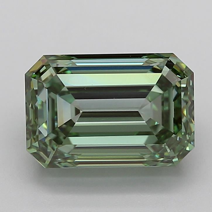 5.01 Ct. Fancy Vivid Green Emerald Lab Grown Diamond
