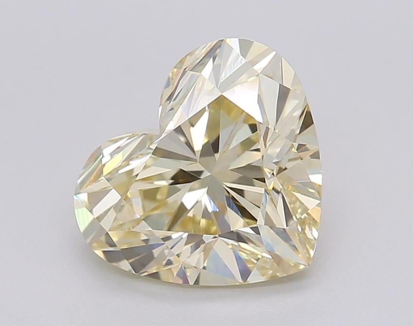 2.49 Ct. Fancy Light Yellow Heart Lab Grown Diamond