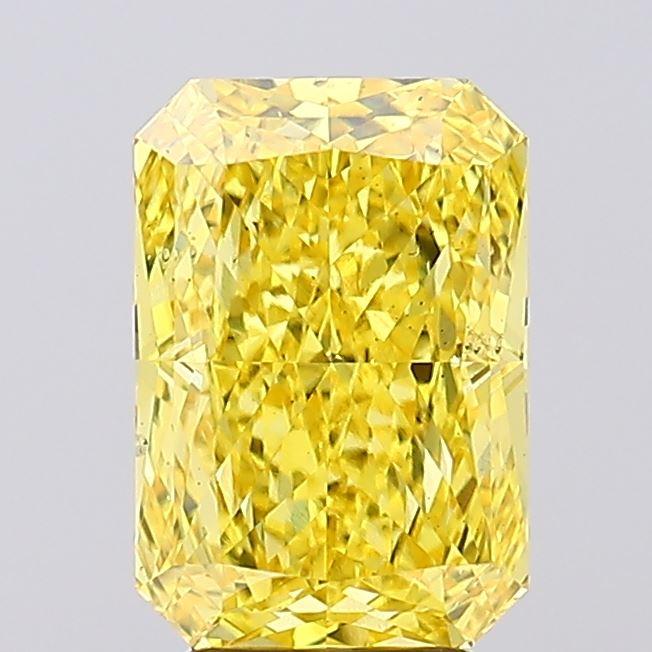 4.06 Ct. Fancy Vivid Yellow Radiant Lab Grown Diamond