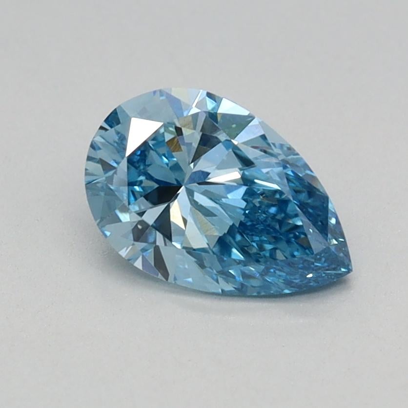 0.57 Ct. Fancy Vivid Blue Pear Lab Grown Diamond
