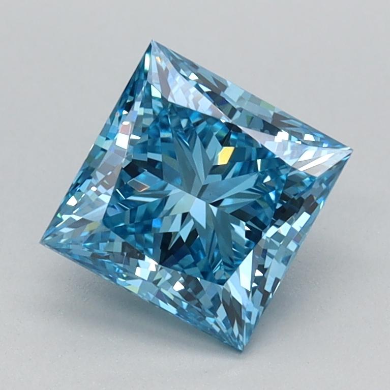 1.05 Ct. Fancy Vivid Blue Princess Lab Grown Diamond