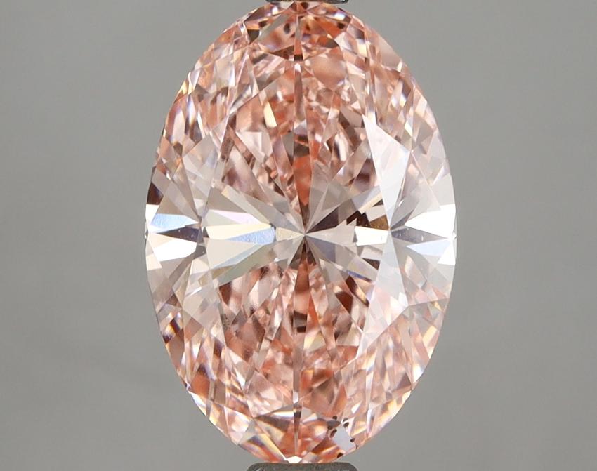 3.06 Ct. Fancy Vivid Pink Oval Lab Grown Diamond