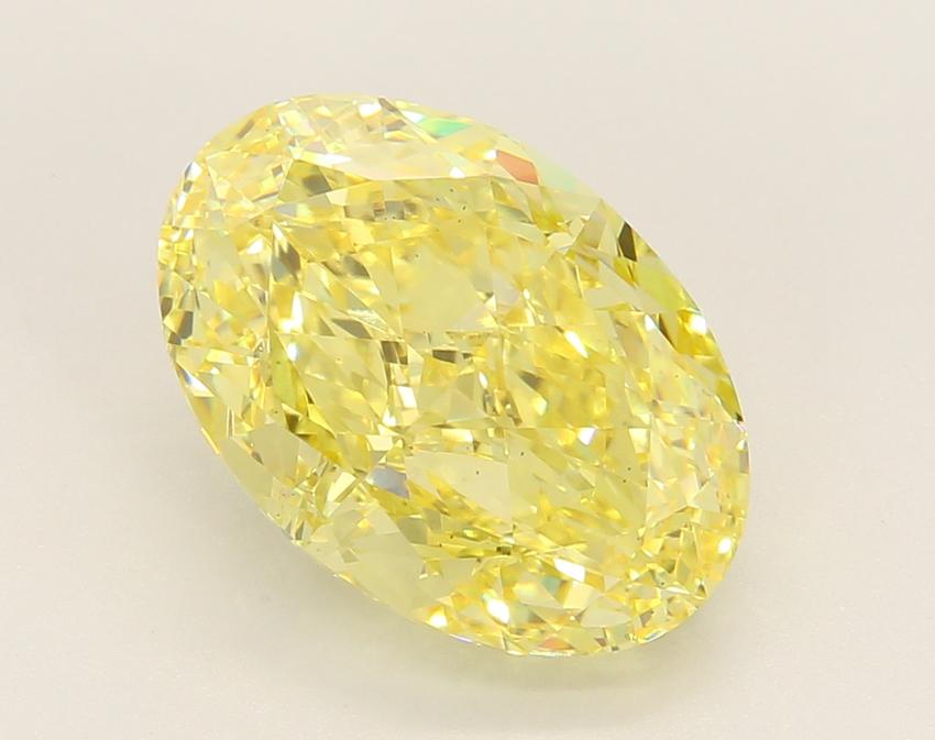 6.03 Ct. Fancy Vivid Yellow Oval Lab Grown Diamond