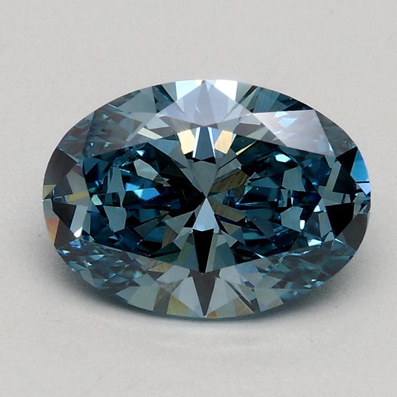 1.08 Ct. Fancy Intense Blue Oval Lab Grown Diamond