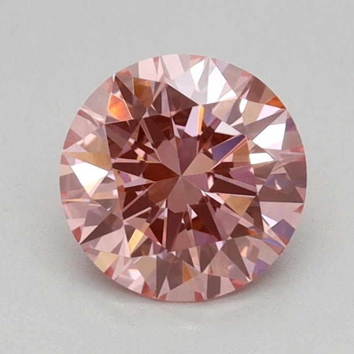 0.68 Ct. Fancy Vivid Pink Round Lab Grown Diamond